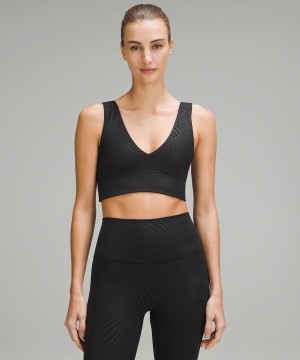 Sujetador Deportivo Lululemon Align™ V-Neck Bra Light Support, A/B Cup Mujer Negras Chile | 423YFGSTM