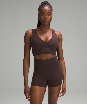 Sujetador Deportivo Lululemon Align™ V-Neck Bra Light Support, C/D Cup Mujer Chocolate Chile | 854IQLJEP