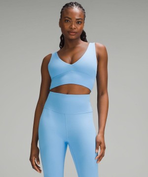 Sujetador Deportivo Lululemon Align™ V-Neck Bra Light Support, C/D Cup Mujer Azules Chile | 867WILRKC