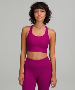 Sujetador Deportivo Lululemon Energy Acanalado Longline Bra Medium Support, B–D Cups Mujer Moradas Chile | 367GVAXEB