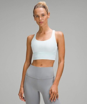 Sujetador Deportivo Lululemon Energy Acanalado Longline Bra Medium Support, B–D Cups Mujer Azules Chile | 086RKFOVW