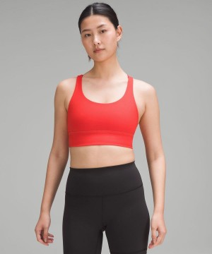 Sujetador Deportivo Lululemon Energy Longline Bra Medium Support, B–D Cups Mujer Rojas Chile | 423DNQHXI
