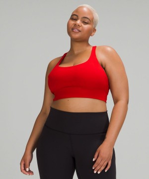 Sujetador Deportivo Lululemon Energy Longline Bra Medium Support, B–D Cups Mujer Rojas Oscuro Chile | 476GKFZLN