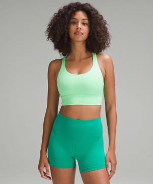 Sujetador Deportivo Lululemon Energy Longline Bra Medium Support, B–D Cups Mujer Turquesa Chile | 581UVPDQT