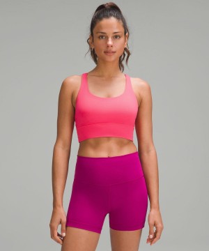 Sujetador Deportivo Lululemon Energy Longline Bra Medium Support, B–D Cups Mujer Rojas Chile | 724DPGXIA