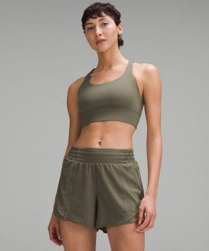 Sujetador Deportivo Lululemon Energy Longline Bra Medium Support, B–D Cups Mujer Verde Oscuro Chile | 296PDAVGW