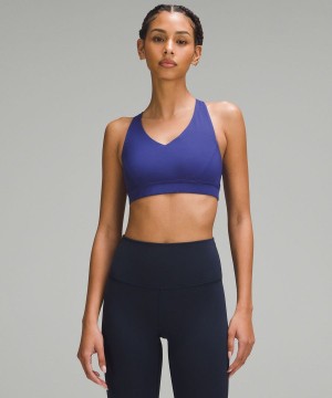 Sujetador Deportivo Lululemon Envital Bra Medium Support B/C Cup Mujer Azules Chile | 491GOBUVE