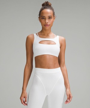 Sujetador Deportivo Lululemon Everlux Front Cut-Out Train Bra Light Support, B/C Cup Mujer Blancas Chile | 581PSAZNX
