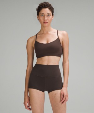 Sujetador Deportivo Lululemon Flow Y Bra Nulu Light Support, A–C Cups Mujer Chocolate Chile | 451MRKEQC
