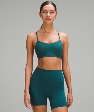 Sujetador Deportivo Lululemon Flow Y Bra Nulu Light Support, A–C Cups Mujer Turquesa Chile | 973NTYKGX