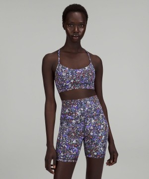 Sujetador Deportivo Lululemon Flow Y Bra Nulu Light Support, A–C Cups Mujer Flores Multicolor Chile | 296DHTBWE