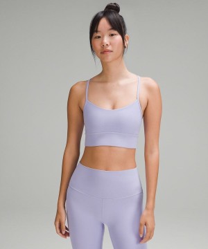 Sujetador Deportivo Lululemon Flow Y Nulu Longline Bra Light Support, A–C Cups Mujer Moradas Chile | 018PBNEYJ