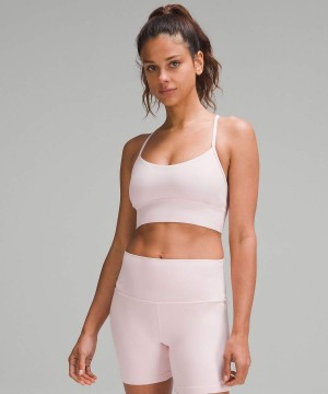Sujetador Deportivo Lululemon Flow Y Nulu Longline Bra Light Support, A–C Cups Mujer Rosas Chile | 521QEPZNL
