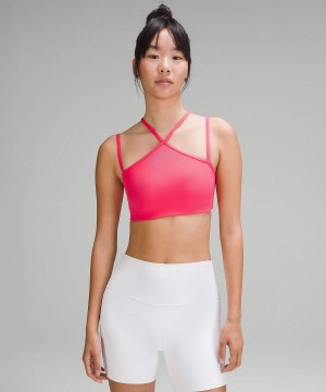 Sujetador Deportivo Lululemon Flow Y Tiras Bra Nulu Light Support, A–C Cups Mujer Rojas Chile | 829ETFPMG