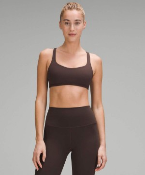 Sujetador Deportivo Lululemon Free to Be Bra - Wild Light Support, A/B Cup Mujer Chocolate Chile | 367SZVRMU