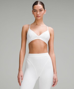 Sujetador Deportivo Lululemon License to Train Triangle Bra Light Support, A/B Cup Estampadas Mujer Blancas Chile | 891NVIBGD
