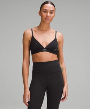 Sujetador Deportivo Lululemon License to Train Triangle Bra Light Support, A/B Cup Estampadas Mujer Negras Chile | 208YLBHXP