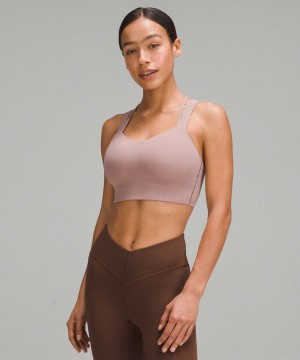 Sujetador Deportivo Lululemon Like a Cloud Longline Bra Light Support, D/DD Cup Mujer Rosas Chile | 105RDYKQE