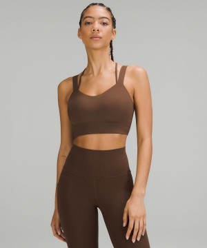 Sujetador Deportivo Lululemon Like a Cloud Longline Bra Light Support, D/DD Cup Mujer Chocolate Chile | 192LDSJGV