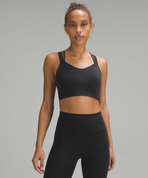 Sujetador Deportivo Lululemon Like a Cloud Longline Bra Light Support, D/DD Cup Mujer Negras Chile | 075LBCGMI