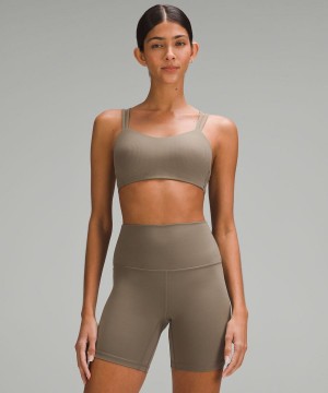 Sujetador Deportivo Lululemon Like a Cloud Acanalado Bra Light Support, B/C Cup Mujer Gris Chile | 057FZTBPV