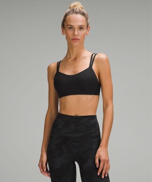 Sujetador Deportivo Lululemon Like a Cloud Acanalado Bra Light Support, B/C Cup Mujer Negras Chile | 263OYNGCE