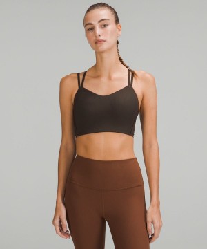 Sujetador Deportivo Lululemon Like a Cloud Acanalado Longline Bra Light Support, B/C Cup Mujer Verde Oliva Oscuro Chile | 547YOAIFT
