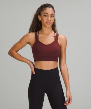 Sujetador Deportivo Lululemon Like a Cloud Longline Bra Light Support, D/DD Cup Mujer Rojas Burdeos Chile | 250UEQBSX