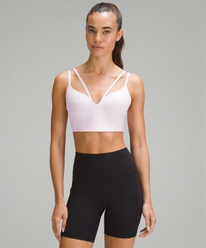 Sujetador Deportivo Lululemon Like a Cloud Tiras Longline Acanalado Bra Light Support, B/C Cup Mujer Rosas Chile | 513QIPBTM