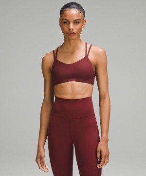 Sujetador Deportivo Lululemon Like a Cloud Acanalado Bra Light Support, B/C Cup Mujer Rojas Burdeos Chile | 689EMSQXZ