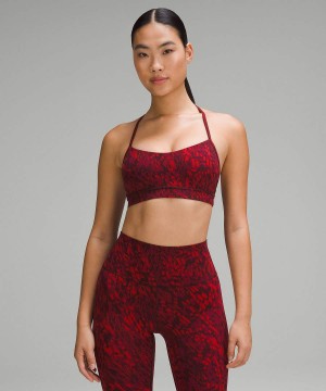 Sujetador Deportivo Lululemon Lunar New Year Flow Y Nulu Bra Light Support, A-C Cups Mujer Rojas Multicolor Chile | 143FBGQKT