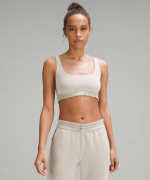 Sujetador Deportivo Lululemon Softstreme Scoop-Neck Bra B/C Cup Mujer Beige Chile | 016MJOLUS