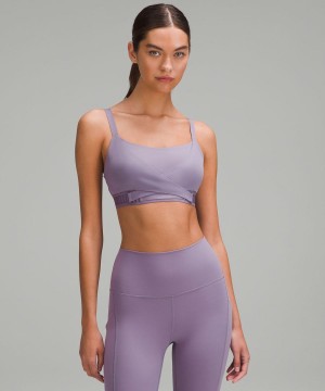 Sujetador Deportivo Lululemon Super-Soft Adjustable Recovery Bra Light Support, B-D Cups Mujer Moradas Gris Chile | 918ELBPYF