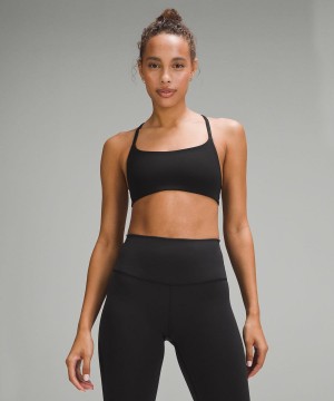 Sujetador Deportivo Lululemon Wunder Train Tiras Racer Bra Light Support, A/B Cup Twill Mujer Negras Chile | 268EATVUL