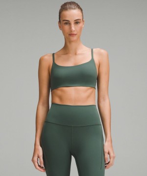 Sujetador Deportivo Lululemon Wunder Train Tiras Racer Bra Light Support, A/B Cup Mujer Verde Oscuro Chile | 281NZBHEV
