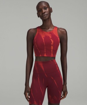Sujetador Deportivo Lululemon Wunder Train Longline Bra Medium Support, C/D Cup Mujer Naranjas Azules Rojas Burdeos Chile | 195HNZPMW