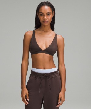 Sujetador Deportivo Lululemon Wundermost Ultra-Soft Nulu Triangle Bralette A–D Cups Mujer Chocolate Chile | 824ZONTMB
