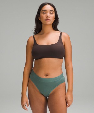 Sujetador Deportivo Lululemon Wundermost Ultra-Soft Nulu Scoop-Neck Bralette A–D Cups Mujer Chocolate Chile | 980QLJENU