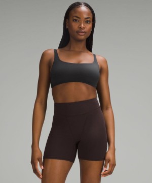 Sujetador Deportivo Lululemon Wundermost Ultra-Soft Nulu Scoop-Neck Bralette A–D Cups Mujer Negras Chile | 471IGWVED