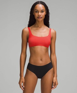 Sujetador Deportivo Lululemon Wundermost Ultra-Soft Nulu Scoop-Neck Bralette A–D Cups Mujer Rojas Chile | 069BDPIST