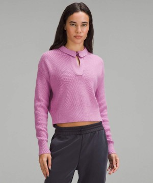 Truien Lululemon Collared Merino Lana-Blend Mujer Moradas Chile | 910HDPRUY