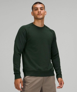 Truien Lululemon Engineered Warmth Long-Sleeve Crew Hombre Verde Verde Chile | 348WHJQUT