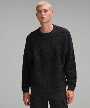 Truien Lululemon Lana-Blend Jacquard Hombre Leopardo Gris Oscuro Negras Chile | 681HKURCW
