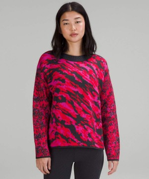 Truien Lululemon Lana-Blend Patterned Mujer Rojas Negras Gris Chile | 927BXJLRM