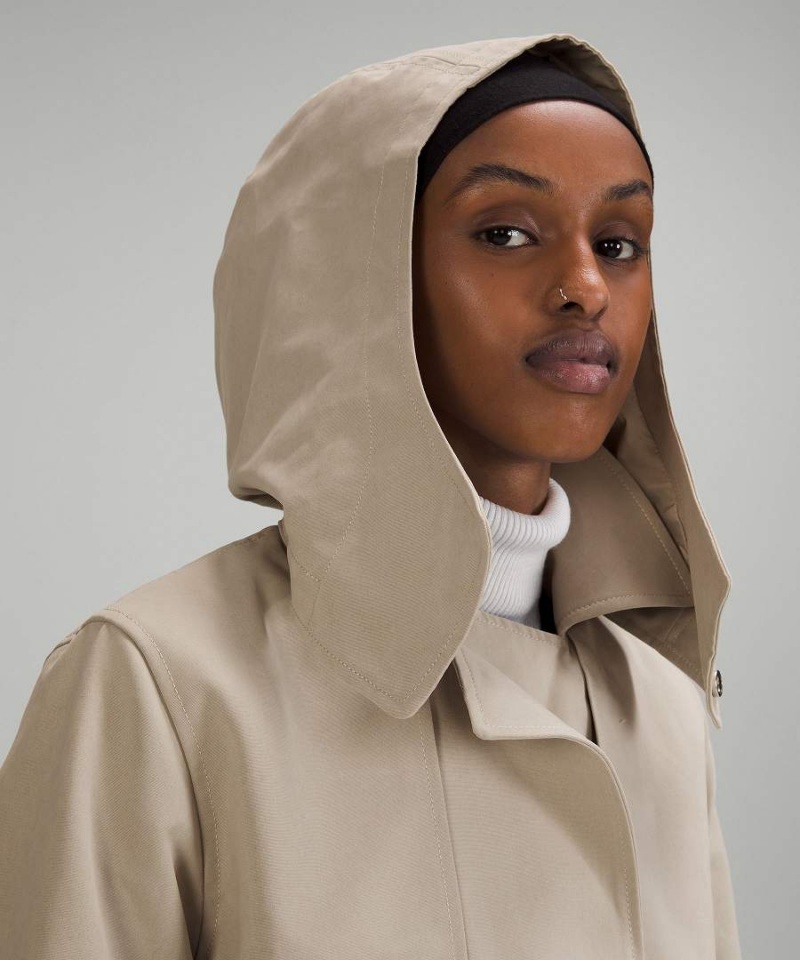 Abrigos Lululemon Always There Corta Trench Mujer Beige Chile | 928FOPLKS