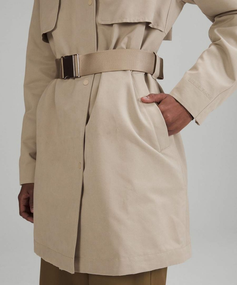 Abrigos Lululemon Always There Corta Trench Mujer Beige Chile | 928FOPLKS