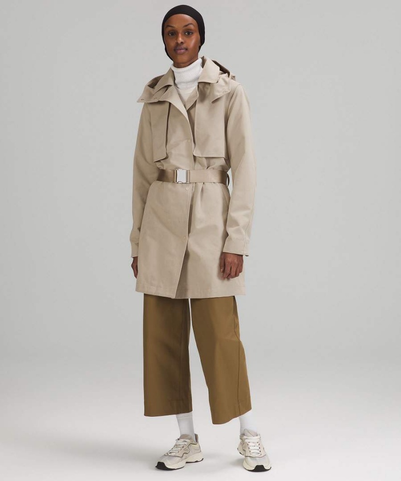 Abrigos Lululemon Always There Corta Trench Mujer Beige Chile | 928FOPLKS