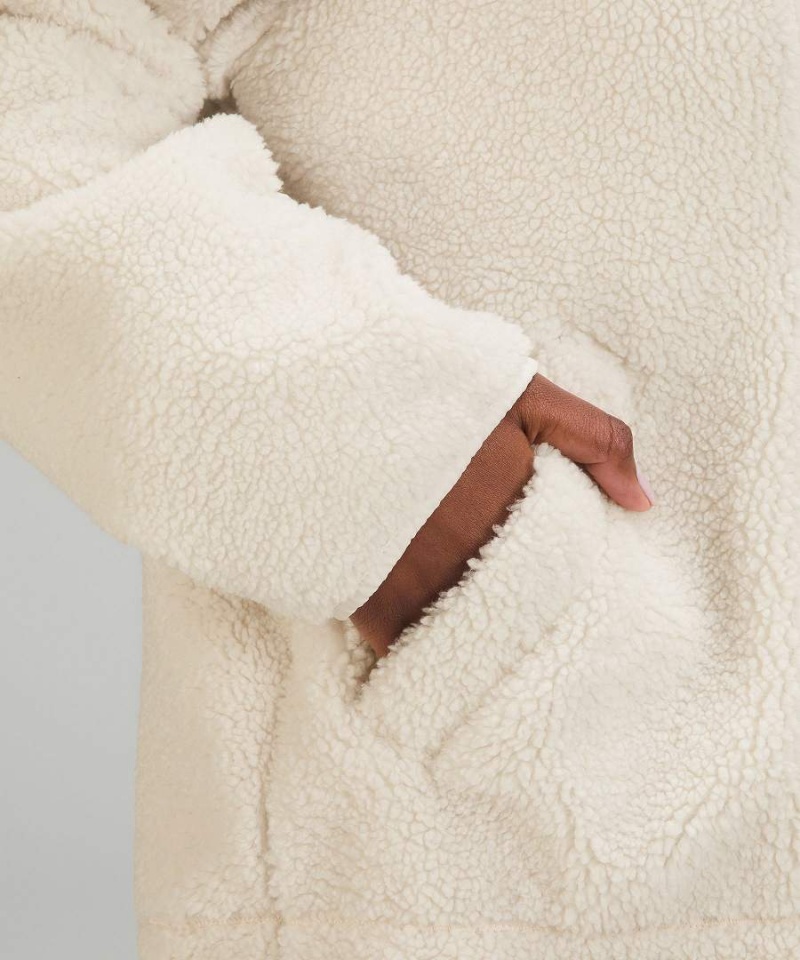 Abrigos Lululemon Collarless Textured Fleece Full Zip Mujer Blancas Chile | 698LKANJZ