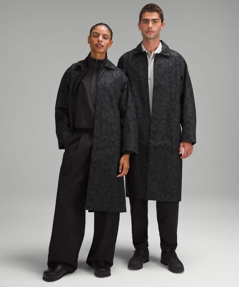 Abrigos Lululemon lab Leopard Print Overcoat Hombre Negras Multicolor Chile | 863PYNJHK