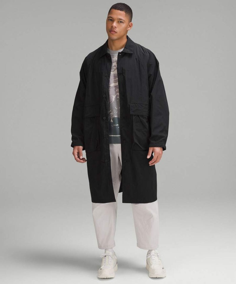 Abrigos Lululemon lab Oversized Long Hombre Negras Chile | 756SKLAOU